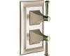 Kohler Memoirs Stately K-T10422-4S-BN Brushed Nickel Stacked Thermostatic Valve Trim with Stately Lever Handles