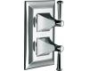Kohler Memoirs Stately K-T10422-4S-CP Polished Chrome Stacked Thermostatic Valve Trim with Stately Lever Handles
