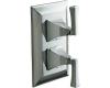 Kohler Memoirs Stately K-T10422-4V-BN Brushed Nickel Stacked Thermostatic Valve Trim with Stately Deco Lever Handles