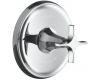 Kohler Memoirs Classic K-T10426-3C-G Brushed Chrome Thermostatic Valve Trim with Cross Handle