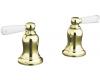 Kohler Bancroft K-T10587-4P-AF French Gold White Ceramic Lever Handles