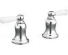 Kohler Bancroft K-T10587-4P-CP Polished Chrome White Ceramic Lever Handles