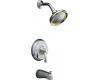 Kohler Fairfax K-T12007-4-CB Brushed Nickel/Polished Brass Rite-Temp Pressure Balancing Tub & Shower Trim with Lever Handle