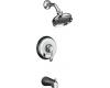 Kohler Fairfax K-T12007-4-CP Polished Chrome Rite-Temp Pressure Balancing Tub & Shower Trim with Lever Handle