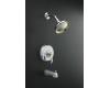 Kohler Fairfax K-T12007-4S-CB Brushed Nickel/Polished Brass Rite-Temp Pressure Balancing Tub & Shower Trim with Lever Handle