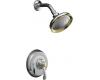 Kohler Fairfax K-T12014-4-CB Brushed Nickel/Polished Brass Rite-Temp Pressure Balancing Shower Trim with Lever Handle