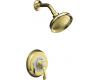 Kohler Fairfax K-T12014-4-PB Polished Brass Rite-Temp Pressure Balancing Shower Trim with Lever Handle