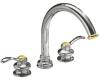 Kohler Fairfax K-T12885-4-CB Brushed Nickel/Polished Brass Roman Tub Faucet Trim with Lever Handles