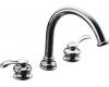 Kohler Fairfax K-T12885-4-CP Polished Chrome Roman Tub Faucet Trim with Lever Handles