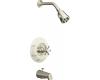 Kohler Antique K-T130-3D-BN Brushed Nickel Rite-Temp Tub & Shower Trim Kit with Six-Prong Handle