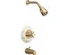 Kohler Antique K-T130-3D-BV Brushed Bronze Rite-Temp Tub & Shower Trim Kit with Six-Prong Handle