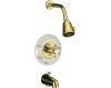 Kohler Antique K-T130-3D-PB Polished Brass Rite-Temp Tub & Shower Trim Kit with Six-Prong Handle