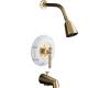 Kohler Antique K-T130-4D-BV Brushed Bronze Rite-Temp Tub & Shower Trim Kit with Lever Handle