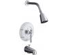 Kohler Antique K-T130-4D-CP Polished Chrome Rite-Temp Tub & Shower Trim Kit with Lever Handle