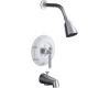 Kohler Antique K-T130-4D-PB Polished Brass Rite-Temp Tub & Shower Trim Kit with Lever Handle