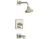 Kohler Pinstripe K-T13133-4A-SN Polsihed Nickel Rite-Temp Pressure Balancing Tub & Shower Trim with Lever Handle