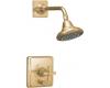 Kohler Pinstripe K-T13134-3A-BV Brushed Bronze Rite-Temp Pressure Balancing Shower Trim with Cross Handle