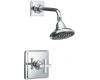 Kohler Pinstripe K-T13134-3A-CP Polished Chrome Rite-Temp Pressure Balancing Shower Trim with Cross Handle