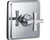 Kohler Pinstripe K-T13135-3B-CP Polished Chrome Pressure Balance Trim with Grooved Cross Handle