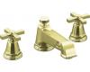 Kohler Pinstripe K-T13140-3A-AF French Gold Roman Tub Faucet Trim with Cross Handle