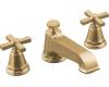 Kohler Pinstripe K-T13140-3A-BV Brushed Bronze Roman Tub Faucet Trim with Cross Handle