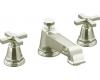 Kohler Pinstripe K-T13140-3A-SN Polsihed Nickel Roman Tub Faucet Trim with Cross Handle