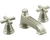 Kohler Pinstripe K-T13140-3B-BN Brushed Nickel Roman Tub Faucet Trim with Grooved Cross Handle