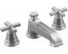 Kohler Pinstripe K-T13140-3B-BV Brushed Bronze Roman Tub Faucet Trim with Grooved Cross Handle