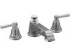 Kohler Pinstripe K-T13140-4A-CP Polished Chrome Roman Tub Faucet Trim with Lever Handle