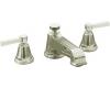 Kohler Pinstripe K-T13140-4B-SN Polsihed Nickel Roman Tub Faucet Trim with Grooved Lever Handle