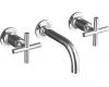 Kohler Purist K-T14412-3-CP Polished Chrome Wall Mount Vessel Faucet with Cross Handles
