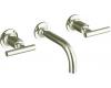 Kohler Purist K-T14412-4-SN Polished Nickel Wall Mount Vessel Faucet with Lever Handles