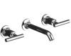 Kohler Purist K-T14413-4-CP Polished Chrome Wall Mount Vessel Faucet with Lever Handles