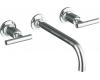Kohler Purist K-T14414-4-CP Polished Chrome Wall Mount Vessel Faucet with Lever Handles