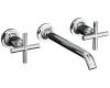 Kohler Purist K-T14415-3-CP Polished Chrome Wall Mount Vessel Faucet with Cross Handles