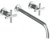 Kohler Purist K-T14416-3-CP Polished Chrome Wall Mount Vessel Faucet with Cross Handles