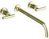 Kohler Purist K-T14416-4-AF French Gold Wall Mount Vessel Faucet with Lever Handles