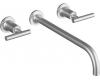 Kohler Purist K-T14416-4-G Brushed Chrome Wall Mount Vessel Faucet with Lever Handles