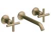 Kohler Purist K-T14417-3-BV Brushed Bronze Wall Mount Vessel Faucet with Cross Handles