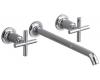 Kohler Purist K-T14417-3-CP Polished Chrome Wall Mount Vessel Faucet with Cross Handles