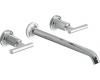Kohler Purist K-T14417-4-SN Polished Nickel Wall Mount Vessel Faucet with Lever Handles