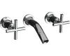 Kohler Purist Laminar K-T14419-3-CP Polished Chrome Wall Mount Vessel Faucet with Cross Handles