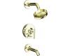 Kohler Purist K-T14420-4-AF French Gold Rite-Temp Pressure Balancing Tub & Shower Trim with Lever Handles