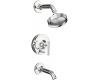 Kohler Purist K-T14420-4-CP Polished Chrome Rite-Temp Pressure Balancing Tub & Shower Trim with Lever Handles