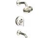 Kohler Purist K-T14420-4-SN Polished Nickel Rite-Temp Pressure Balancing Tub & Shower Trim with Lever Handles