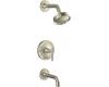 Kohler Purist K-T14421-4-BN Brushed Nickel Rite-Temp Pressure Balancing Tub & Shower Trim with Lever Handles