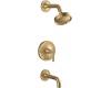 Kohler Purist K-T14421-4-BV Brushed Bronze Rite-Temp Pressure Balancing Tub & Shower Trim with Lever Handles