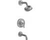 Kohler Purist K-T14421-4-G Brushed Chrome Rite-Temp Pressure Balancing Tub & Shower Trim with Lever Handles