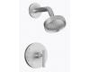 Kohler Purist K-T14422-4-G Brushed Chrome Rite-Temp Pressure Balancing Shower Trim with Lever Handles