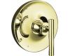 Kohler Purist K-T14423-3-AF French Gold Rite-Temp Pressure Balance Trim with Cross Handles